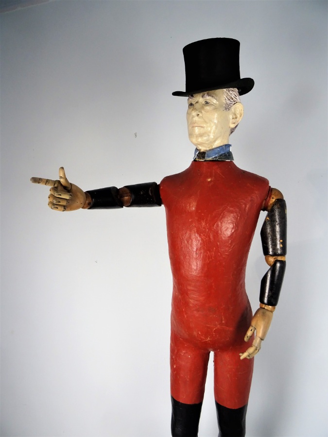 Painted Papier Mache Red and Black Mannequin (40).JPG